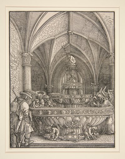 Die Heilige Familie auf der Flucht nach Ägypten an einem Brunnen von Albrecht Altdorfer