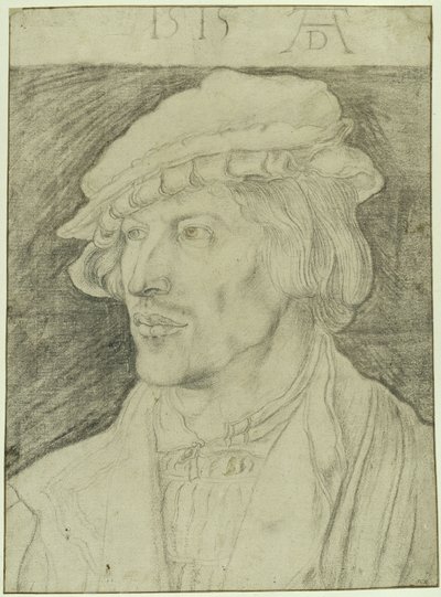 Brustbild eines bartlosen jungen Mannes, nach links von Albrecht Dürer
