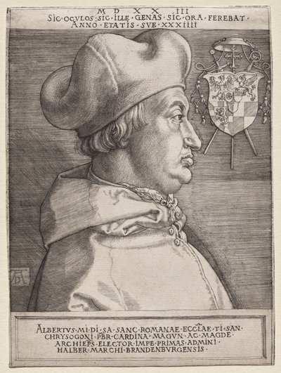 Kardinal Albrecht von Brandenburg - die große Platte von Albrecht Dürer