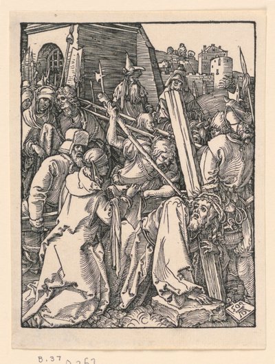Christus trägt das Kreuz, aus der Serie Die kleine Passion von Albrecht Dürer
