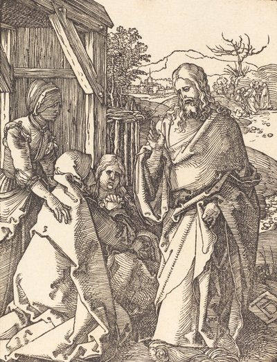Christus nimmt Abschied von seiner Mutter, wahrscheinlich ca. 1509-1510 von Albrecht Dürer