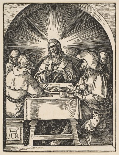Christus in Emmaus, aus Die kleine Passion (ca. 1510) von Albrecht Dürer