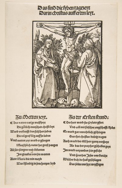 Christus am Kreuz zwischen der Jungfrau und dem heiligen Johannes von Albrecht Dürer