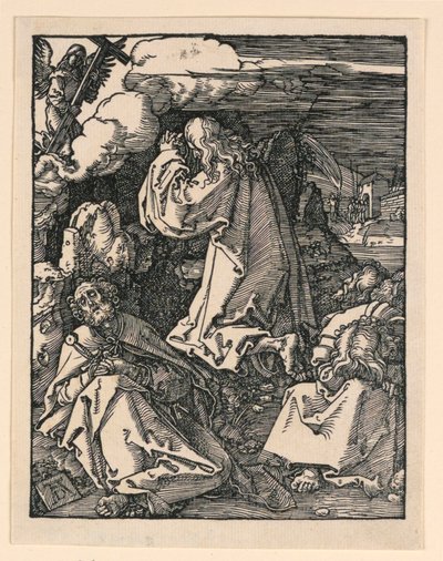 Christus am Ölberg (Die Agonie im Garten), aus der Serie Die Kleine Passion von Albrecht Dürer