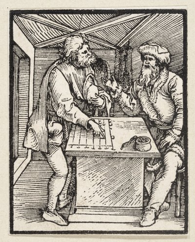 Der Reiche und sein Haushalter (aus: Postilla, 43 Holzschnitte) von Albrecht Dürer