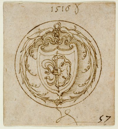 Entwurf für ein Ornament oder Siegelring mit den Wappen von Lazarus Spengler von Albrecht Dürer