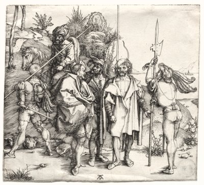 Fünf Soldaten und ein Türke zu Pferd von Albrecht Dürer