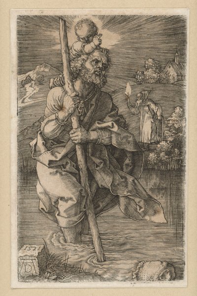 Heiliger Christophorus nach rechts gewandt von Albrecht Dürer