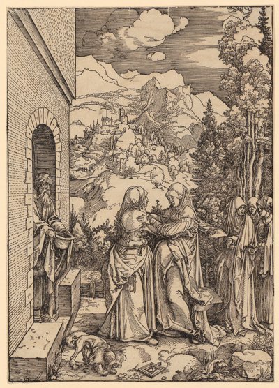 Heimsuchung, Blatt 9 der Folge "Das Marienleben" von Albrecht Dürer