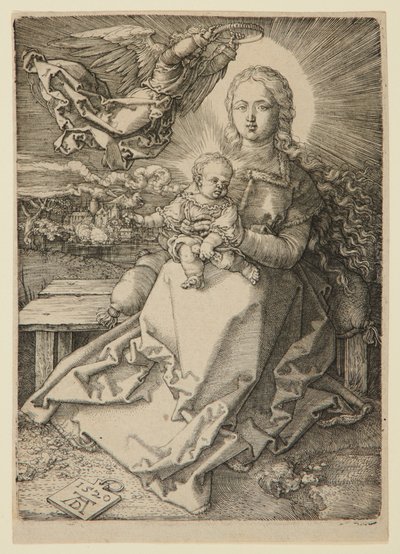 Madonna von einem Engel gekrönt von Albrecht Dürer