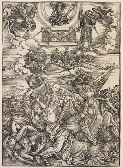 Offenbarung des Johannes: Die vier zerstörenden Engel, 1511 von Albrecht Dürer