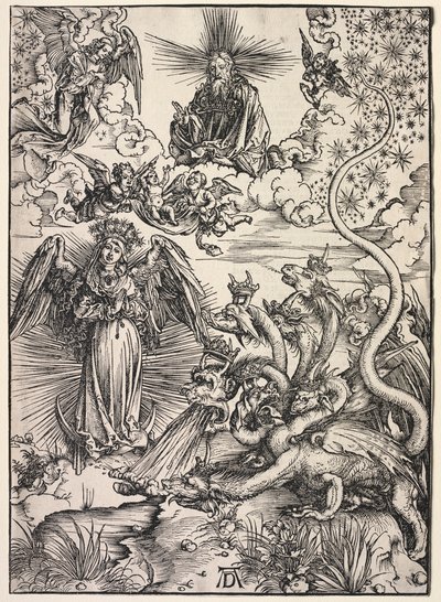 Offenbarung des Johannes: Die Frau, bekleidet mit der Sonne von Albrecht Dürer