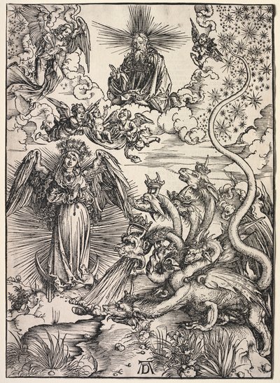Offenbarung des Johannes: Die Frau, mit der Sonne bekleidet, 1511 von Albrecht Dürer