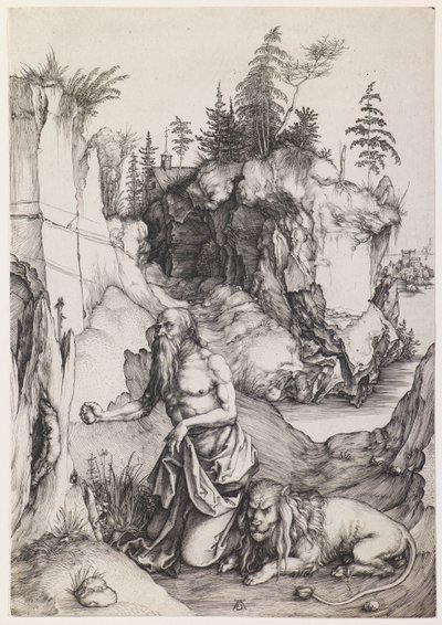 Der heilige Hieronymus als Büßer in der Wildnis von Albrecht Dürer