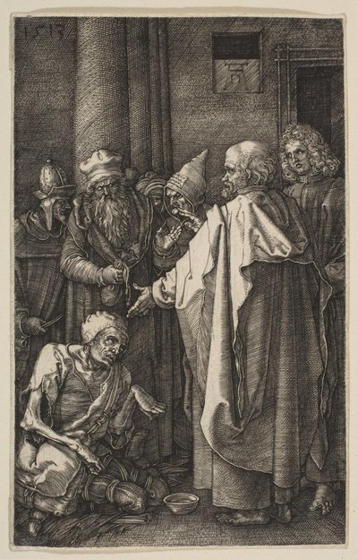 Heiliger Petrus und Heiliger Johannes am Tempeltor, aus "Die Passion" von Albrecht Dürer
