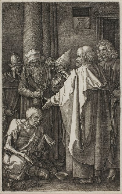 St. Peter und St. Johannes heilen den Krüppel, aus Die gravierte Passion von Albrecht Dürer
