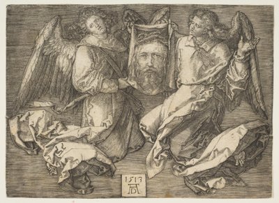 Schweißtuch gehalten von zwei Engeln von Albrecht Dürer