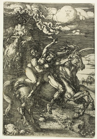 Die Entführung der Proserpina auf einem Einhorn von Albrecht Dürer