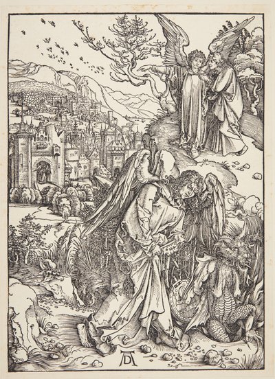 Der Engel zeigt St. Johannes das neue Jerusalem von Albrecht Dürer
