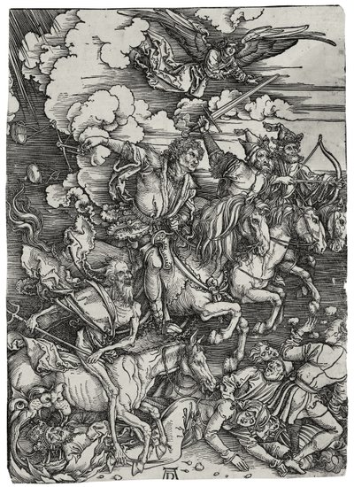 Die vier Reiter der Apokalypse, ca. 1498 von Albrecht Dürer