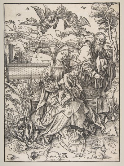 Die Heilige Familie mit drei Hasen von Albrecht Dürer
