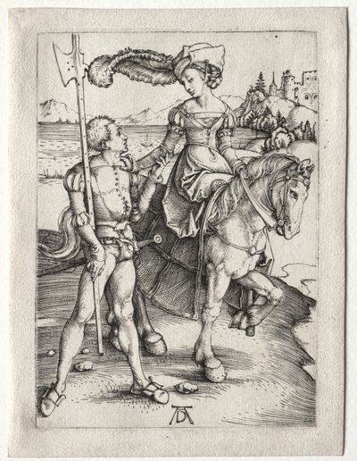 Die Dame reitet und der Landsknecht von Albrecht Dürer