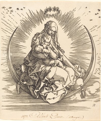 Die Madonna auf der Mondsichel von Albrecht Dürer
