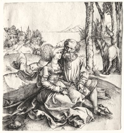 Das Angebot der Liebe oder Das schlecht zusammenpassende Paar, 1495-1496 von Albrecht Dürer