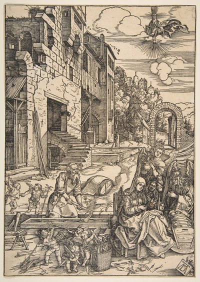 Der Aufenthalt der Heiligen Familie in Ägypten, aus Das Leben der Jungfrau, nach 1511 von Albrecht Dürer