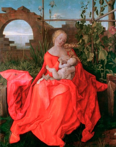 Die Jungfrau und das Kind, Die Madonna mit der Iris, 1500-1510 von Albrecht Dürer