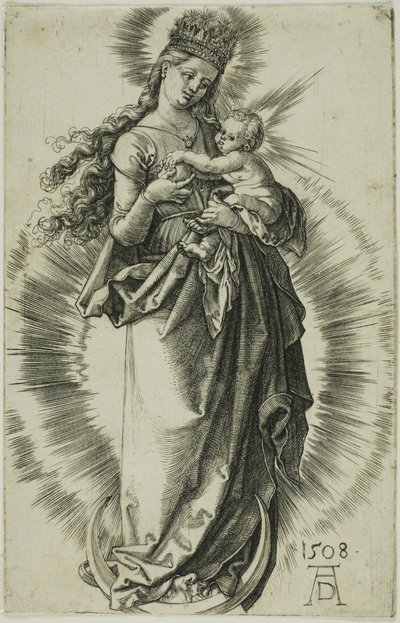 Die Jungfrau auf der Mondsichel mit einem Sternenkranz von Albrecht Dürer