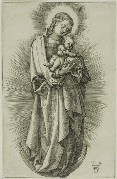 Die Jungfrau auf der Mondsichel mit einem Diadem von Albrecht Dürer