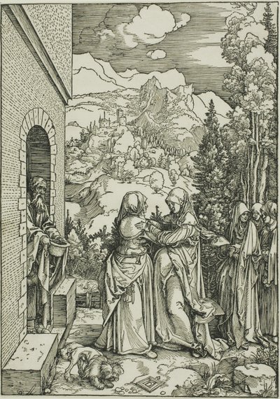 Die Heimsuchung, aus Das Leben der Jungfrau von Albrecht Dürer