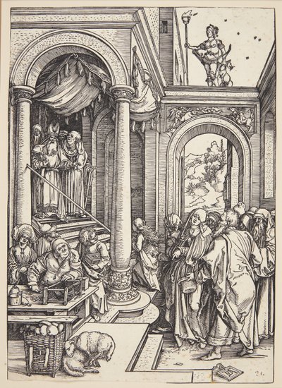 Die Darstellung der Jungfrau im Tempel von Albrecht Dürer