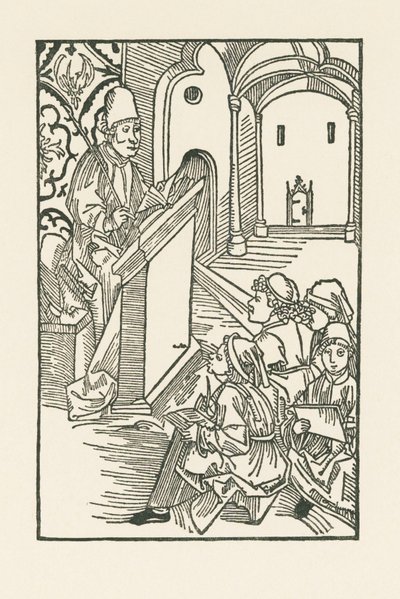 Ein Lehrer mit vier Schülern von Albrecht Dürer or Duerer