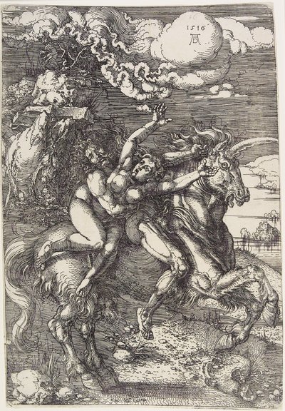 Entführung auf einem Einhorn von Albrecht Dürer