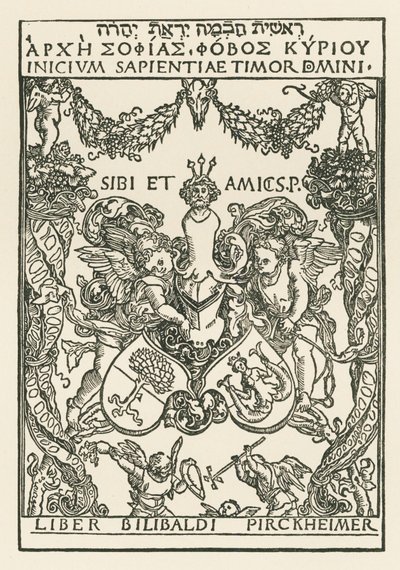 Exlibris von Willibald Pirckheimer von Albrecht Dürer or Duerer