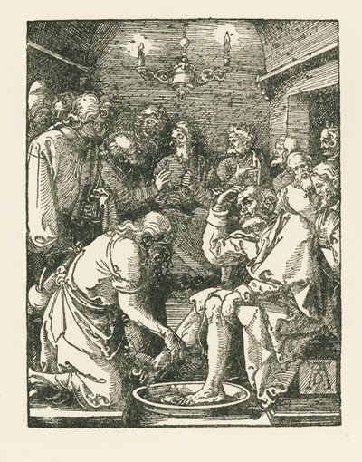 Christus wäscht Petrus die Füße von Albrecht Dürer or Duerer