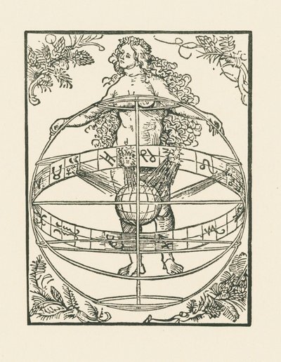 Nackte Frau mit dem Tierkreis von Albrecht Dürer or Duerer