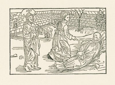 Sechstes Werk der Barmherzigkeit: Sorge um die Beerdigung eines Mitmenschen von Albrecht Dürer or Duerer