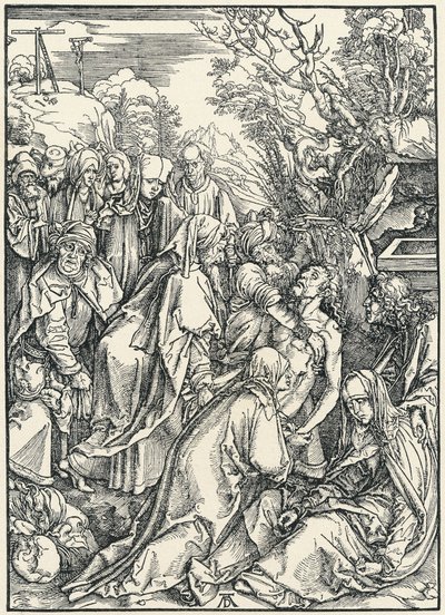 Die Grablegung, aus der Großen Passion, ca. 1496-97 von Albrecht Dürer