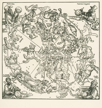 Die nördliche Hemisphäre des Himmelsglobus von Albrecht Dürer or Duerer
