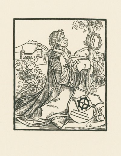 Der Dichter Sebastian Brant kniend von Albrecht Dürer or Duerer