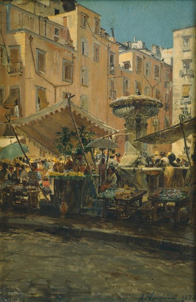 Der Zauberbrunnen im Basso Porto Viertel von Neapel von Alceste Campriani