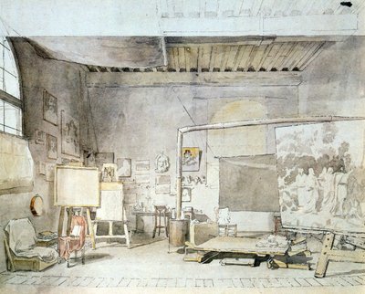 Atelier des Künstlers in Rom von Aleksandr Andreevich Ivanov
