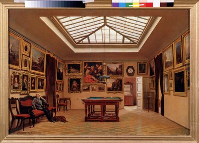 In einem Billardzimmer von Aleksandr Ivanovich Morozov