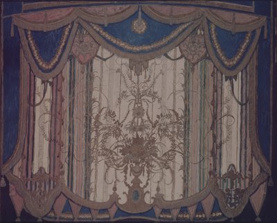Entwurf eines Vorhangs für das Theaterstück Die Maskerade von M. Lermontow, 1917 von Aleksandr Jakovlevic Golovin