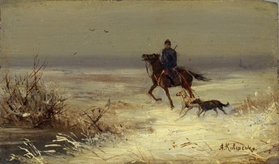 Auf der Jagd, zweite Hälfte des 19. Jahrhunderts von Aleksei Danilovich Kivshenko