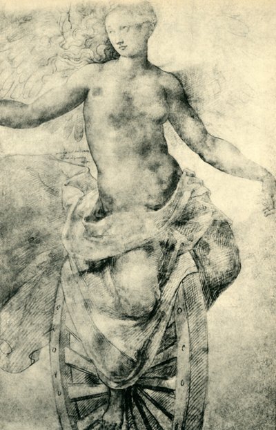 Die Göttin Fortuna, spätes 16. - frühes 17. Jahrhundert, 1943 von Alessandro Allori