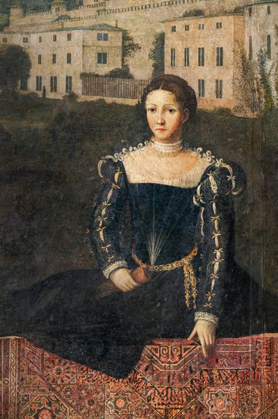 Porträt einer Adligen (Detail) von Alessandro Bonvicino Moretto